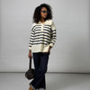 Pull Figaro Blanc/Bleu Marine